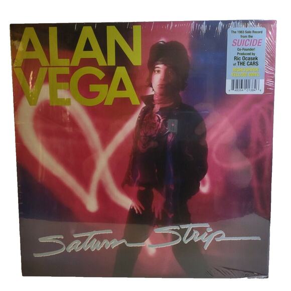 Alan Vega Saturn Strip Vinyl LP Record Album Suicide Yellow Color Ric Ocasek